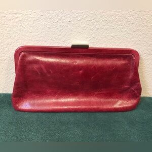 HOBO Red Leather Clutch